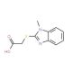 (1-Methyl-1H-benzoimidazol-2-ylsulfanyl)-acetic acid (CAS 159222-24-9) - chemical structure image