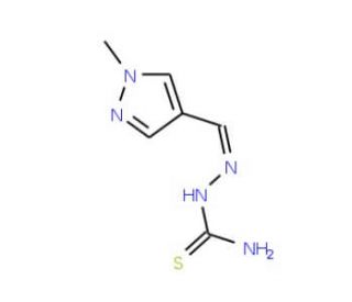 [[(1-methyl-1H-pyrazol-4-yl)methylidene]amino]thiourea - chemical structure image