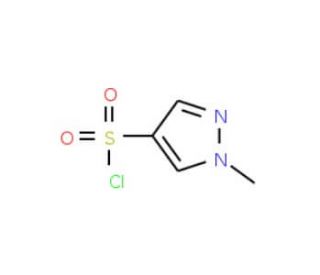 1-Methyl-1H-pyrazole-4-sulfonyl chloride (CAS 288148-34-5) - chemical structure image