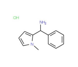 [(1-Methyl-1H-pyrrol-2-yl)(phenyl)methyl]amine hydrochloride - chemical structure image
