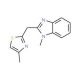 1-methyl-2-[(4-methyl-1,3-thiazol-2-yl)methyl]-1H-benzimidazole (CAS 61690-08-2) - chemical structure image