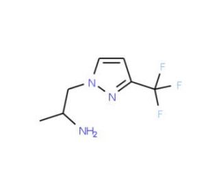 1-Methyl-2-(3-trifluoromethyl-pyrazol-1-yl)-ethylamine - chemical structure image