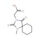 (1-Methyl-2,4-dioxo-1,3-diaza-spiro[4.5]dec-3-yl)-acetic acid - chemical structure image