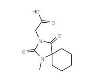 (1-methyl-2,4-dioxo-1,3-diazaspiro[4.5]dec-3-yl)acetic acid - chemical structure image