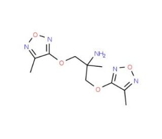 1-Methyl-2-(4-methylfurazan-3-yloxy)-1-(4-methyl-furazan-3-yloxymethyl)ethylamine - chemical structure image