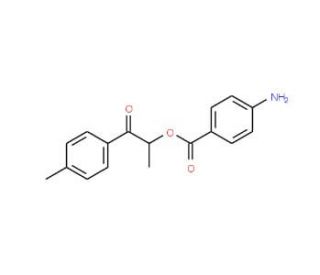 1-methyl-2-(4-methylphenyl)-2-oxoethyl 4-aminobenzoate - chemical structure image