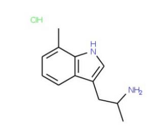 1-Methyl-2-(7-methyl-1H-indol-3-yl)-ethylamine hydrochloride - chemical structure image