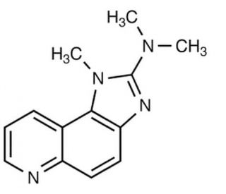 1-Methyl-2-dimethylamino-imidazo[4,5-F]quinoline (CAS 102408-29-7) - chemical structure image