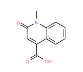 1-methyl-2-oxo-1,2-dihydroquinoline-4-carboxylic acid (CAS 62542-44-3) - chemical structure image