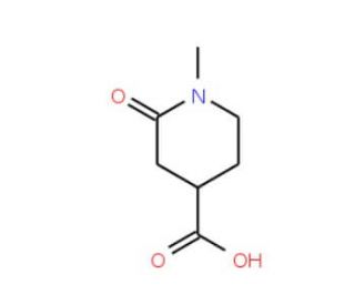 1-Methyl-2-oxopiperidine-4-carboxylic acid (CAS 1000932-09-1) - chemical structure image