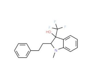 1-Methyl-2-phenethyl-3-(trifluoromethyl)-3-indolinol - chemical structure image