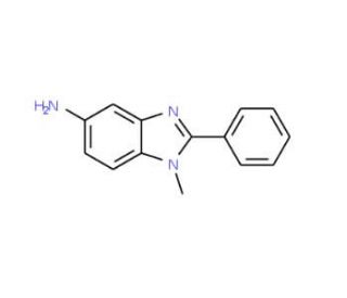 1-Methyl-2-phenyl-1H-benzoimidazol-5-ylamine (CAS 21444-76-8) - chemical structure image