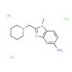 1-Methyl-2-piperidin-1-ylmethyl-1H-benzoimidazol-5-ylamine trihydrochloride - chemical structure image