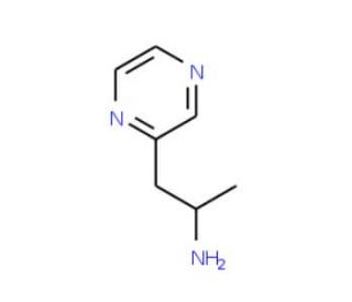 1-Methyl-2-pyrazin-2-yl-ethylamine (CAS 885275-33-2) - chemical structure image