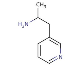 (1-methyl-2-pyridin-3-ylethyl)amine (CAS 71271-61-9) - chemical structure image