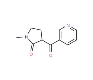 1-Methyl-3-(3&prime;-pyridylcarbonyl-1,2&prime;,3&prime;,4&prime;,5&prime;,6&prime;-13C6-pyrrolidinone (CAS 1189492-36-1) - chemical structure image
