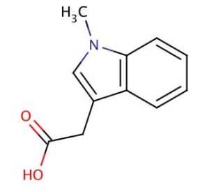 1-Methyl-3-indoleacetic acid (CAS 1912-48-7) - chemical structure image