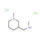 1-Methyl-3-(methylaminomethyl)piperidine dihydrochloride (CAS 639078-61-8) - chemical structure image