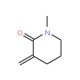 1-methyl-3-methylenepiperidin-2-one (CAS 1690-73-9) - chemical structure image