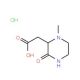 (1-Methyl-3-oxo-piperazin-2-yl)-acetic acid hydrochloride - chemical structure image