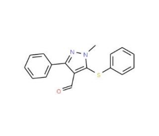 1-Methyl-3-phenyl-5-(phenylsulfanyl)-1H-pyrazole-4-carbaldehyde - chemical structure image