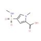 1-methyl-4-[(methylamino)sulfonyl]-1H-pyrrole-2-carboxylic acid - chemical structure image