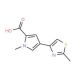 1-methyl-4-(2-methyl-1,3-thiazol-4-yl)-1H-pyrrole-2-carboxylic acid (CAS 877041-31-1) - chemical structure image