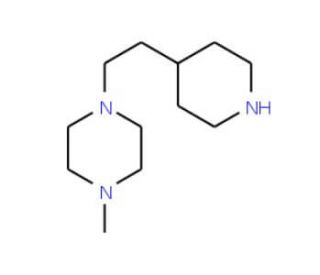 1-Methyl-4-(2-piperidin-4-ylethyl)piperazine - chemical structure image