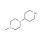 1-Methyl-4-(4-piperidinyl)piperazine (CAS 53617-36-0) - chemical structure image