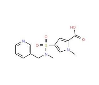 1-methyl-4-{[methyl(pyridin-3-ylmethyl)amino]sulfonyl}-1H-pyrrole-2-carboxylic acid - chemical structure image