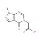 (1-methyl-4-oxo-1,4-dihydro-5H-pyrazolo[3,4-d]pyrimidin-5-yl)acetic acid - chemical structure image