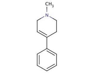 1-Methyl-4-phenyl-1,2,3,6-tetrahydropyridine, free base (CAS 28289-54-5) - chemical structure image