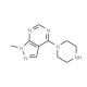 1-methyl-4-piperazin-1-yl-1H-pyrazolo[3,4-d]pyrimidine - chemical structure image