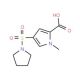 1-methyl-4-(pyrrolidin-1-ylsulfonyl)-1H-pyrrole-2-carboxylic acid - chemical structure image