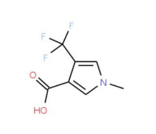 1-Methyl-4-(trifluoromethyl)-1H-pyrrole-3-carboxylic acid - chemical structure image