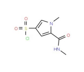1-methyl-5-[(methylamino)carbonyl]-1H-pyrrole-3-sulfonyl chloride - chemical structure image