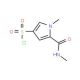 1-methyl-5-[(methylamino)carbonyl]-1H-pyrrole-3-sulfonyl chloride - chemical structure image