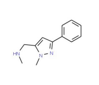 1-Methyl-5-[(methylamino)methyl]-3-phenyl-1H-pyrazole (CAS 864068-98-4) - chemical structure image