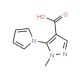 1-methyl-5-(1H-pyrrol-1-yl)-1H-pyrazole-4-carboxylic acid - chemical structure image