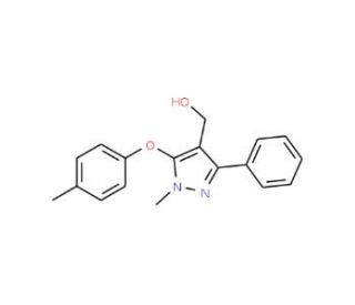 [1-Methyl-5-(4-methylphenoxy)-3-phenyl-1H-pyrazol-4-yl]methanol - chemical structure image