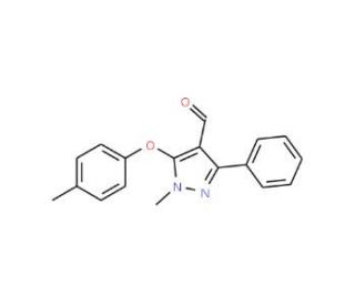 1-Methyl-5-(4-methylphenoxy)-3-phenyl-1H-pyrazole-4-carbaldehyde - chemical structure image