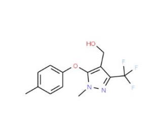 [1-Methyl-5-(4-methylphenoxy)-3-(trifluoromethyl)-1H-pyrazol-4-yl]methanol - chemical structure image