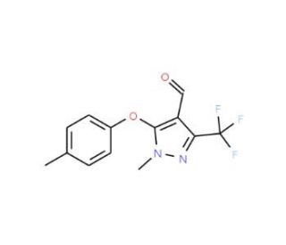 1-Methyl-5-(4-methylphenoxy)-3-(trifluoromethyl)-1H-pyrazole-4-carbaldehyde - chemical structure image