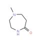 1-Methyl-5-homopiperazinone (CAS 5441-40-7) - chemical structure image