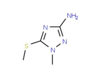 1-Methyl-5-(methylsulfanyl)-1H-1,2,4-triazol-3-ylamine (CAS 84827-78-1) - chemical structure image