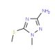 1-Methyl-5-(methylsulfanyl)-1H-1,2,4-triazol-3-ylamine (CAS 84827-78-1) - chemical structure image