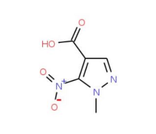 1-Methyl-5-nitropyrazole-4-carboxylic acid (CAS 18213-77-9) - chemical structure image