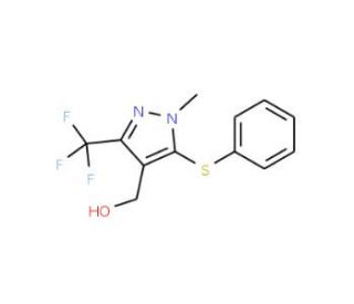 [1-Methyl-5-(phenylsulfanyl)-3-(trifluoromethyl)-1H-pyrazol-4-yl]methanol - chemical structure image