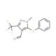 1-Methyl-5-(phenylsulfanyl)-3-(trifluoromethyl)-1H-pyrazole-4-carbaldehyde - chemical structure image