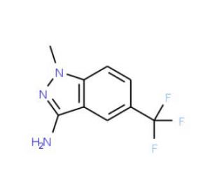 1-Methyl-5-(trifluoromethyl)-1H-indazol-3-amine (CAS 5685-69-8) - chemical structure image